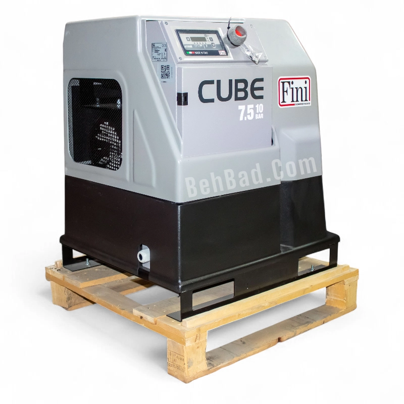 کمپرسور باد اسکرو 7/5 کیلووات یک متر مکعب  FINI ایتالیا کوپل مستقیم مدل CUBE7.5-10